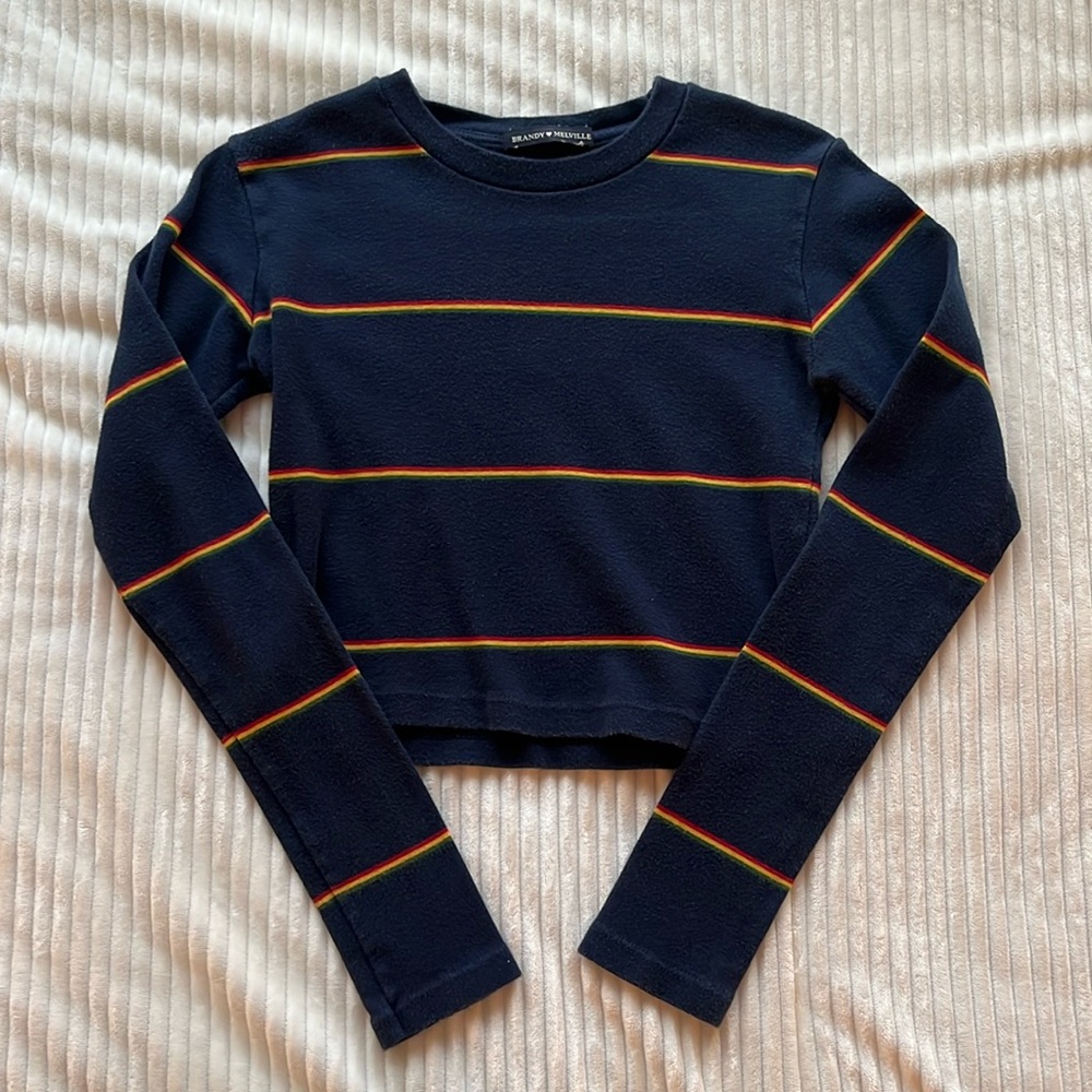 Brandy Melville Striped Santana Top
